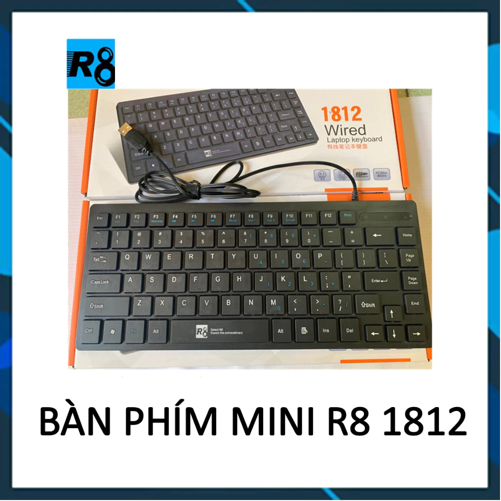 Bàn Phím Mini R8 1812 Có Dây- Lướt Phím Cực Êm | Shopee Việt Nam
