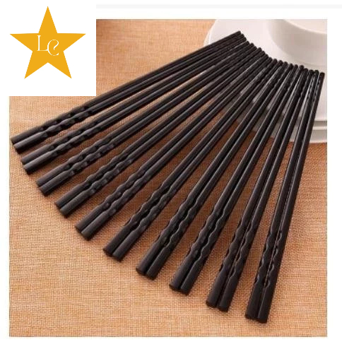 Vỉ 10 Đôi Đũa Nhựa Kháng Khuẩn Xoắn 2 Đầu Chống Trượt, Sang Trọng Chất Lượng Cao