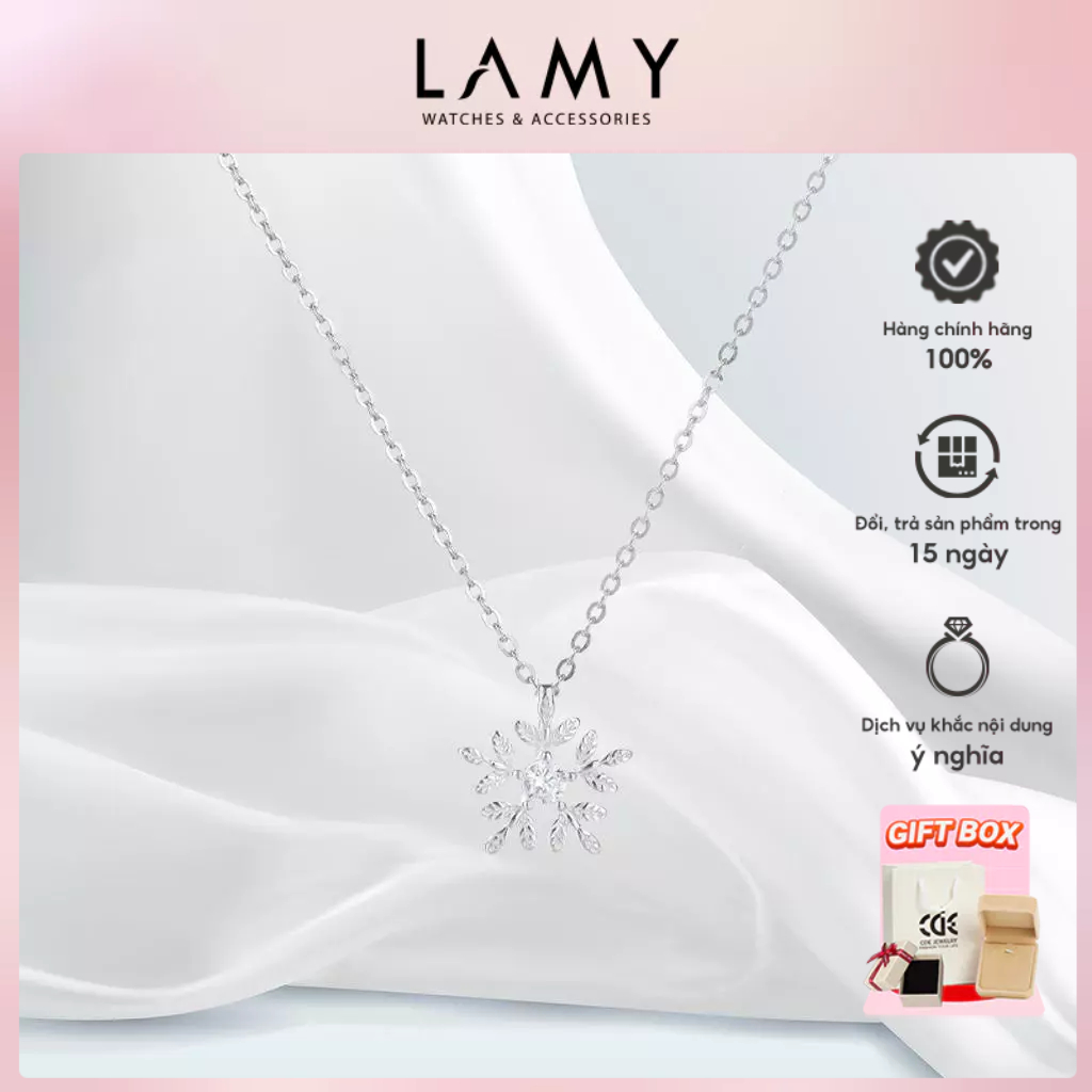 Ảnh Dây chuyền bạc CDE bông tuyết Snowflakes Necklace Silver CDE6065SV - Dây chuyền nữ bạc S925 1