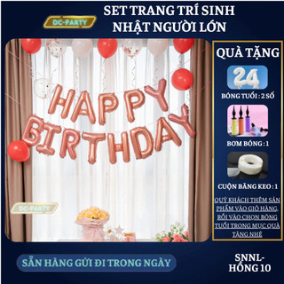 Set trang trí sinh nhật người lớn SNNL-HỒNG 10