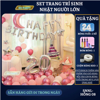 Set trang trí sinh nhật người lớn SNNL-HỒNG 08