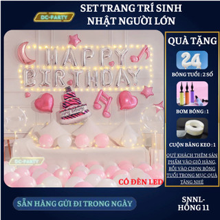 Set trang trí sinh nhật người lớn SNNL-HỒNG 11