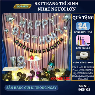 Set trang trí sinh nhật người lớn SNNL-ĐEN 08