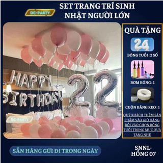 Set trang trí sinh nhật người lớn SNNL-HỒNG 07