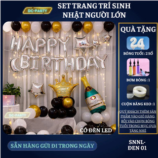 Set trang trí sinh nhật người lớn SNNL-ĐEN 01