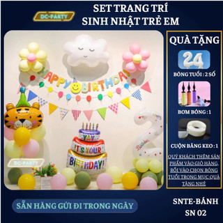 Set trang trí sinh nhật trẻ em hình bánh sinh nhật SNTE-BÁNH SN 02