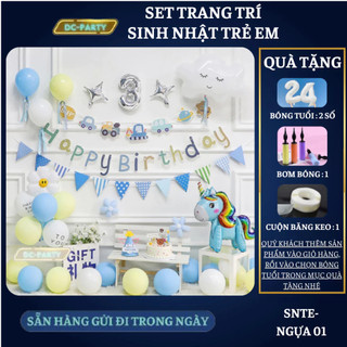 Set trang trí sinh nhật trẻ em tuổi ngựa SNTE-NGỰA 01