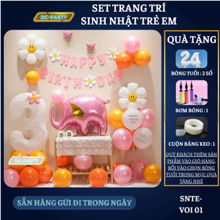 Set trang trí sinh nhật trẻ em hình con voi SNTE-VOI 01