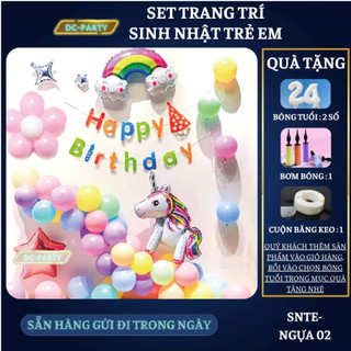 Set trang trí sinh nhật trẻ em tuổi ngựa SNTE-NGỰA 02