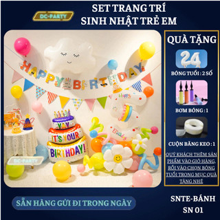 Set trang trí sinh nhật trẻ em hình bánh sinh nhật SNTE-BÁNH SN 01