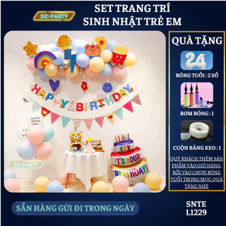 Set trang trí sinh nhật trẻ em hình bánh sinh nhật SNTE-L1229