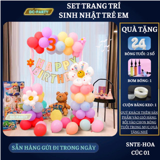 Set trang trí sinh nhật trẻ em SNTE-HOA CÚC 01