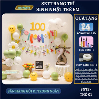 Set trang trí sinh nhật trẻ em SNTE - THỎ 01
