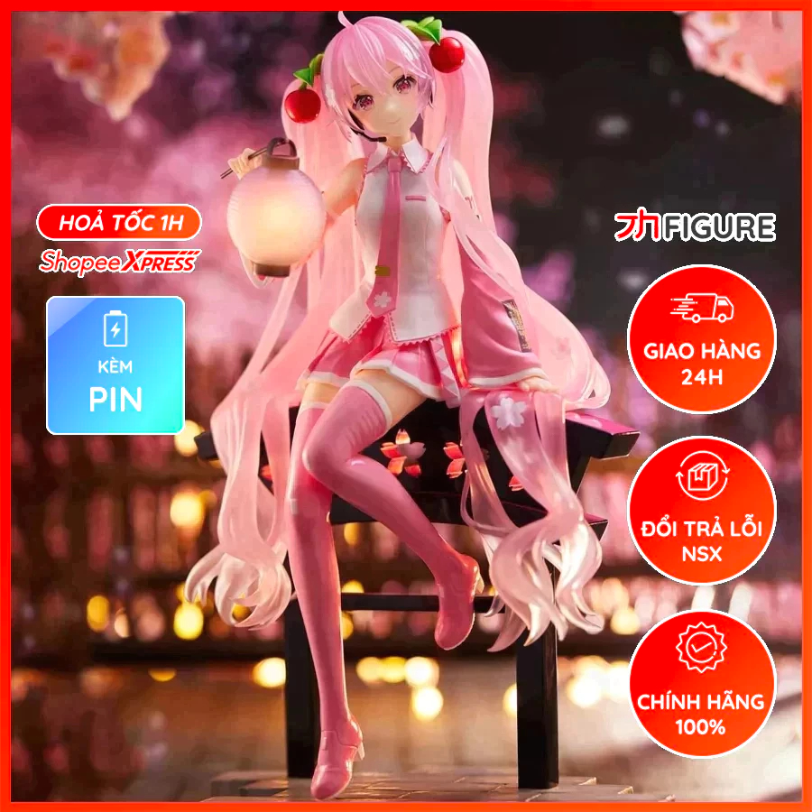 [Tặng Pin] Mô Hình Hatsune Miku,Piapro Characters, Sakura Lantern Ver