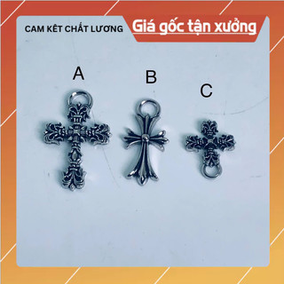 Mặt charm chrome heart mạ bạc giá rẻ.