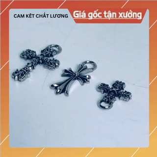 Mặt charm chrome heart mạ bạc giá rẻ.