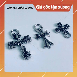 Mặt charm chrome heart mạ bạc giá rẻ.