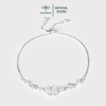 Lắc tay bạc nữ TLEE cỏ bốn lá đá trắng lấp lánh dây rút bạc 925 cao cấp TLEE JEWELRY LT0112 — ảnh 8