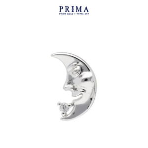 PRIMA Bông Tai Kim Cương -  18K - Mặt Trăng (1 chiếc) - BST Mono Chic - 105E1237