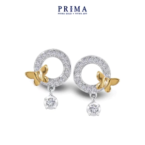 PRIMA Bông Tai  18K - Đính Kim Cương - BST Butterfly Concerto - Bướm Hoàng Kim - 105E1209