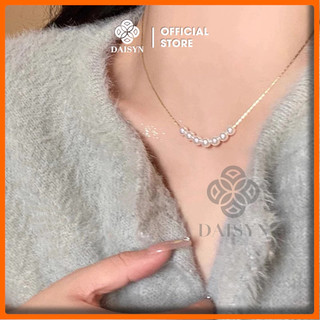 [N935] Dây Chuyền Ngọc Trai Nhân Tạo Dây Mạ Vàng 18k, Vòng Cổ Ngọc Trai Thuỷ Tinh Sang Trọng Cho Nữ - DAISYN