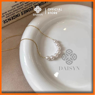 [N935] Dây Chuyền Ngọc Trai Nhân Tạo Dây Mạ Vàng 18k, Vòng Cổ Ngọc Trai Thuỷ Tinh Sang Trọng Cho Nữ - DAISYN
