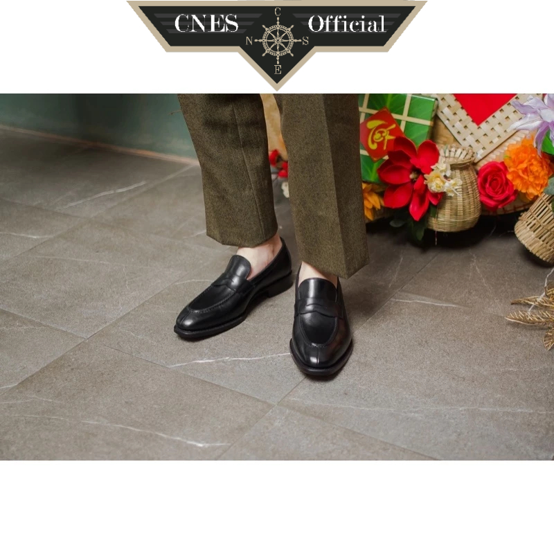 Ảnh Giày Lười Nam Cao Cấp Gồm Hai Màu Chất Liệu Da Bê Nhập Khẩu Thương Hiệu CNES (CNS 3024) 1