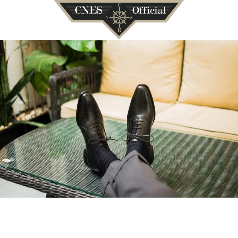 Ảnh Giày Da Nam Oxford Gồm Hai Màu Thời Trang Công Sở Chất Liệu Da Bê Cao Cấp Thương Hiệu CNES (OF 005 S 65) 1