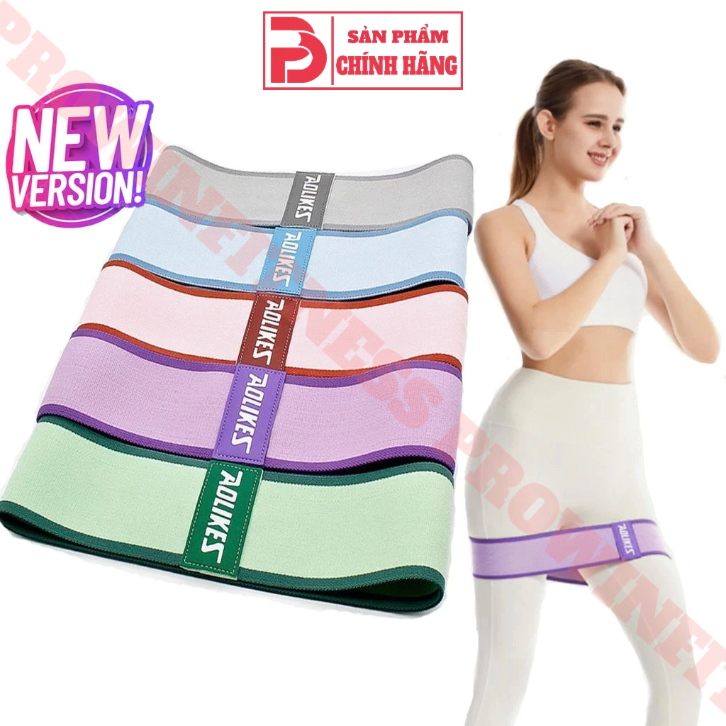 Ảnh Dây kháng lực miniband vải Aolikes version 2024 hỗ trợ tập gym yoga mông đùi, chất liệu vải cao su 1