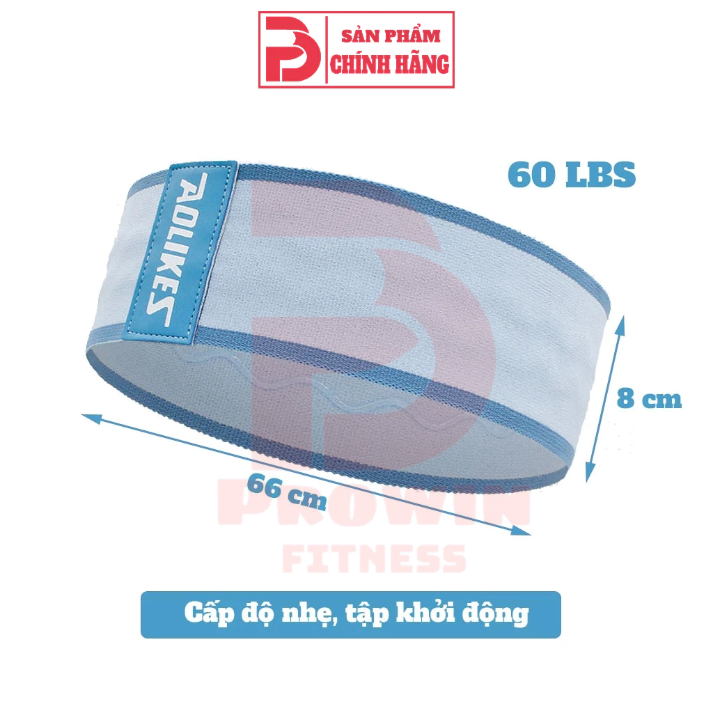 Ảnh Dây kháng lực miniband vải Aolikes version 2024 hỗ trợ tập gym yoga mông đùi, chất liệu vải cao su 2