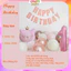 Set bóng bay trang trí sinh nhật cho bé gái tuổi mèo màu hồng siêu dễ thương ĐG100