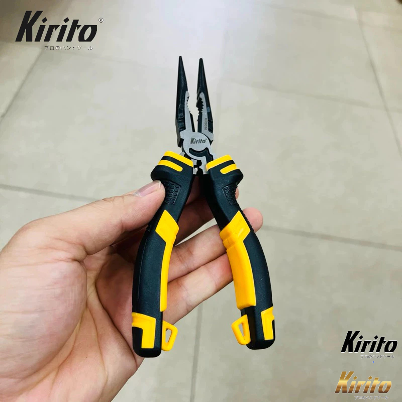 Bộ 3 Kìm Công Nghiệp Cao Cấp Kirito - Thép CR-V Siêu Bền - Hỗ Trợ  Lực Cắt, Kìm Vàng Đen Kirito