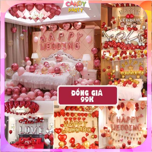 Combo Trang Trí Phòng Cưới Tân Hôn, Bóng Bay Trang Trí Phòng Cưới CUOI