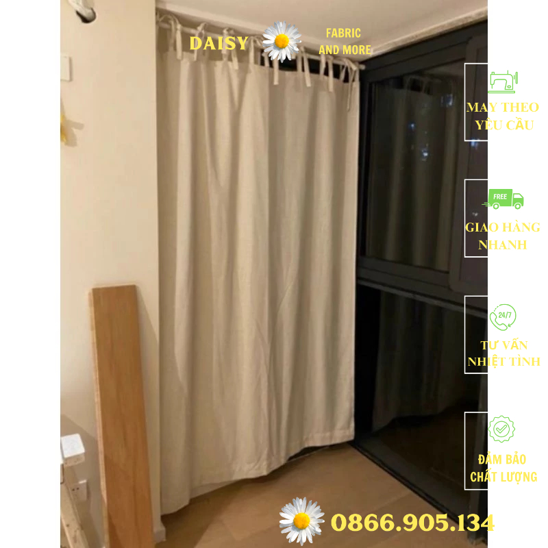 Rèm Màn Canvas Buộc Cột Dây Phong Cách Vintage vải thưa | Shopee Việt Nam