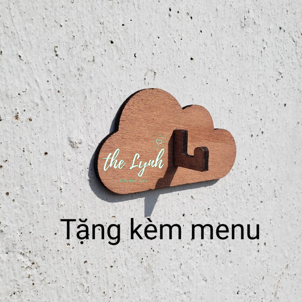 Bảng Gỗ Menu Móc Da - Free khắc logo + Móc treo