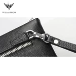 Ví Cầm Tay Nam Da Bò, Clutch Nam Hàng Hiệu WilliamPoLo Túi kẹp nách nam Cao Cấp WLC19 size 27cm — ảnh 6