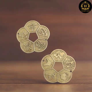 [Giá Sỉ] Đồng xu Hoa Mai kim tien phong thủy may mắn, phát lộc phát tài - Bỏ Bóp Ví, Tủ Thờ, Két Sắt Ý Nghĩa