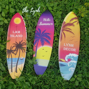 Ván lướt sóng trang trí ngoài trời, FREE thiết kế in UV tên logo quán theo yêu cầu - Lynhdecor
