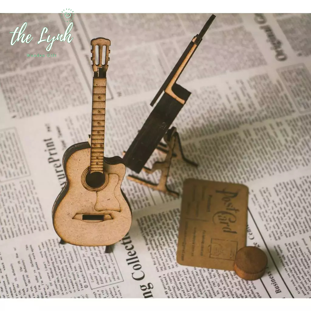 Đồ chơi lắp ghép gỗ 3D Mô hình Nhạc cụ Piano Guitar - Mô Hình Lắp Sẵn