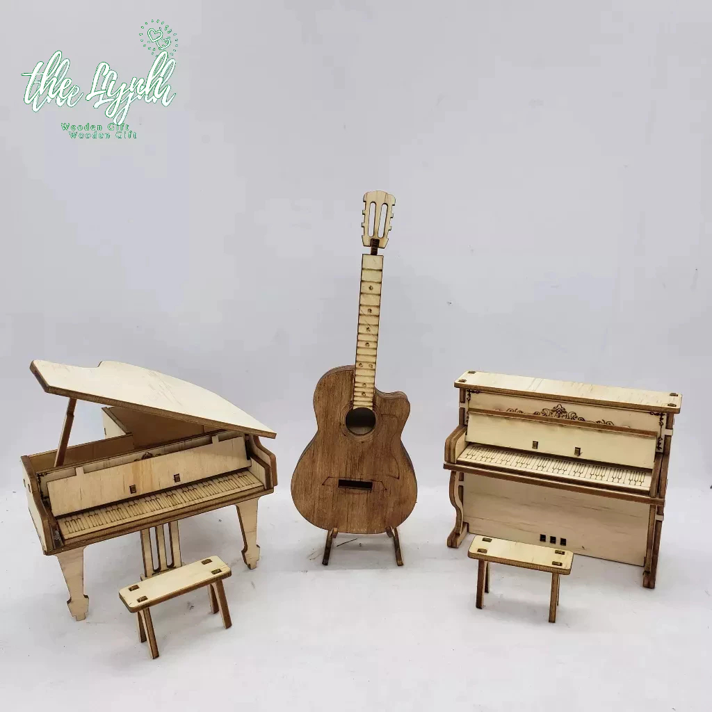 Đồ chơi lắp ghép gỗ 3D Mô hình Nhạc cụ Piano Guitar - Mô Hình Lắp Sẵn