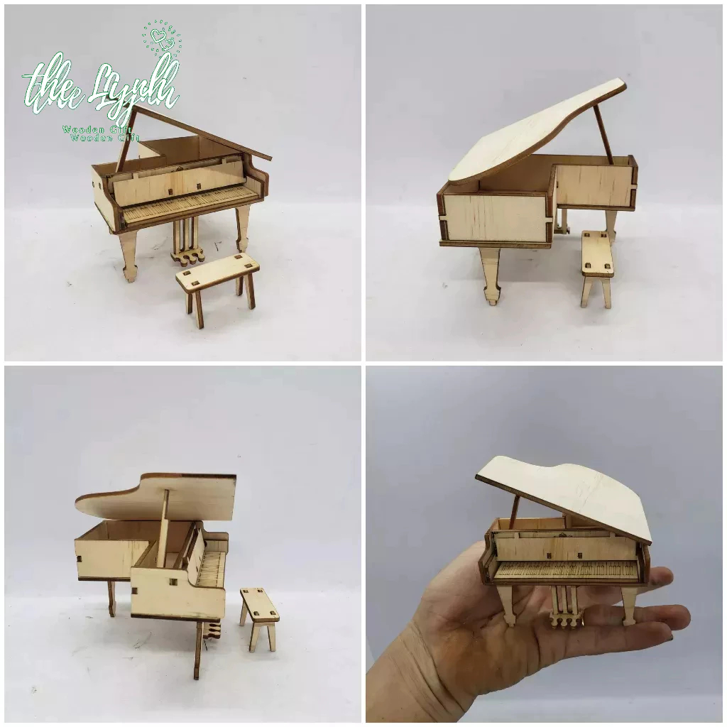 Đồ chơi lắp ghép gỗ 3D Mô hình Nhạc cụ Piano Guitar - Mô Hình Lắp Sẵn