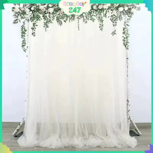 Vải thun voan làm phông rèm sinh nhật, tiệc cưới, backdrop khổ vải 1m6