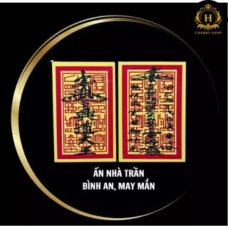 Ấn trần - combo 5 thẻ ấn vàng bình an, may mắn - ấn nhà trần ép plastic bền đẹp