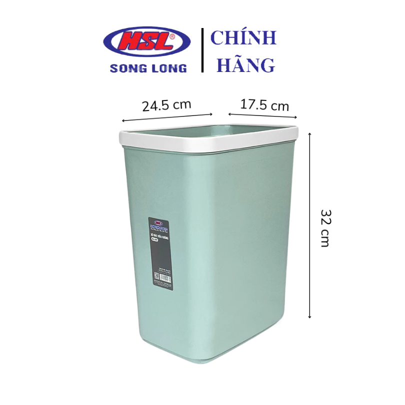Xô Đựng Rác Có Viền Vuông Nhựa Song Long | Shopee Việt Nam