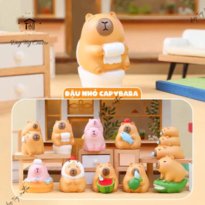 Sưu Tầm Đồ Chơi Blind Box Hộp Mù Tượng Mô Hình Mini Chuột Lang Nước Capybara Cute - ĐẬU NHỎ CAPYBARA