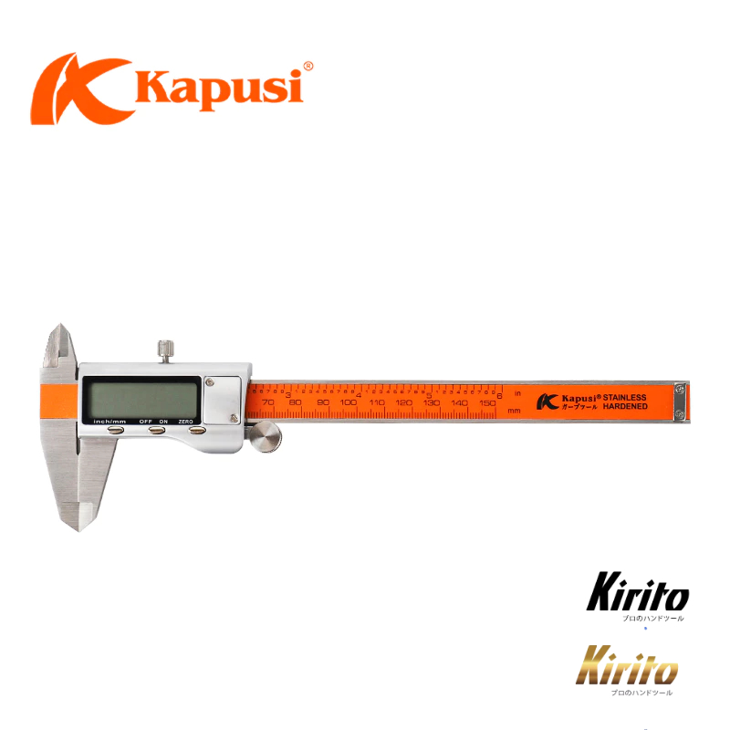 Thước kẹp điện tử cao cấp hãng Kapusi Nhật Bản. Độ chính xác cực cao, thân làm bằng thép không rỉ