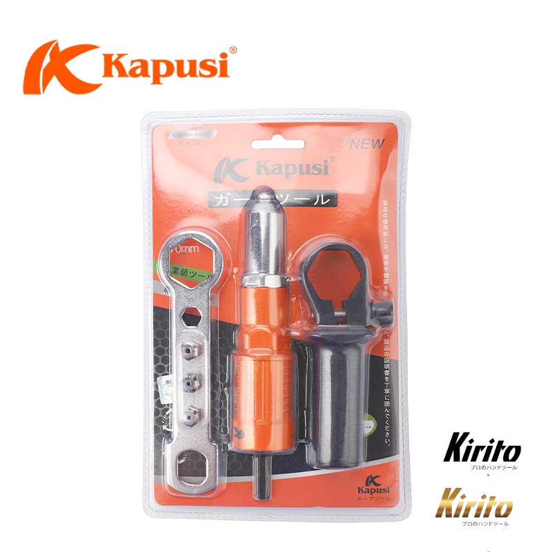 Đầu rút đinh tán nhôm Rive gắn máy khoan Kapusi Japan - Đầu kít rút đinh rive k6798