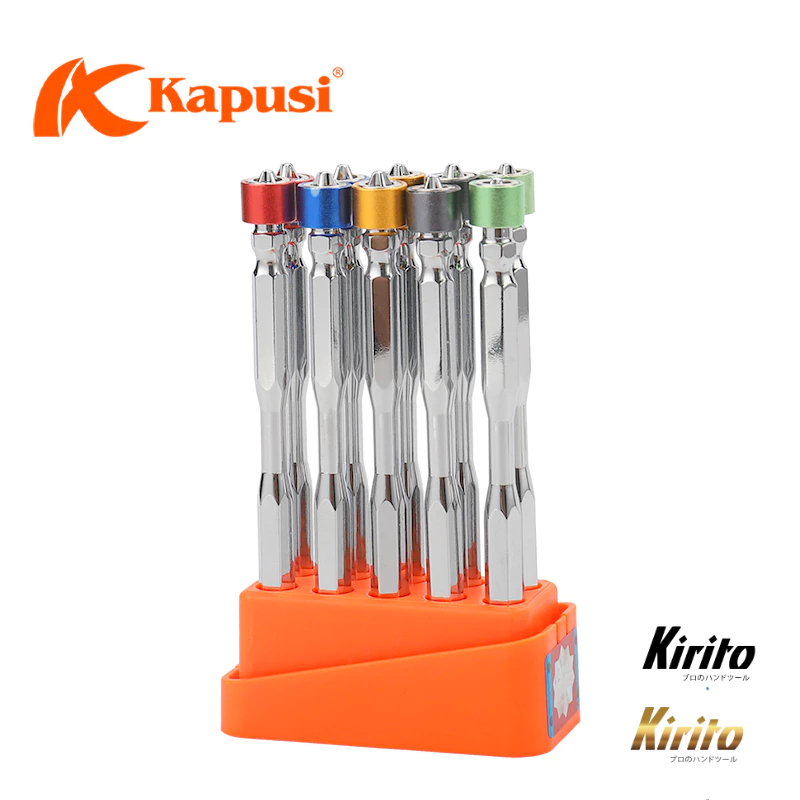 10 Mũi vít Kapusi, PH2 siêu bền, mũi bắt vít 2 đầu 4 cạnh bake nam châm từ siêu cứng k7183
