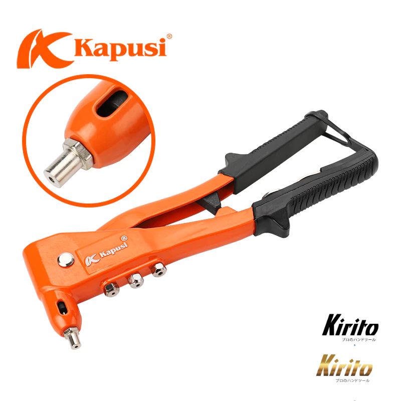 Kìm Rút Đinh Tán Cộng Lực Kapusi K6801 - Kềm Rút Rive Đinh Tán Nhôm Inox Tay Cầm Dài