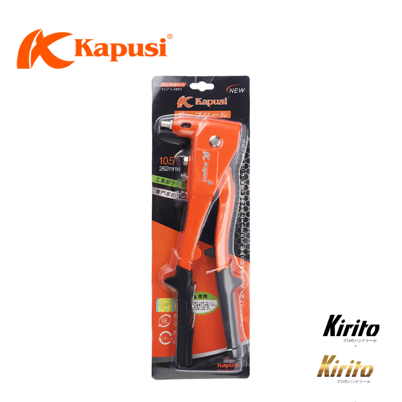 Kìm Rút Đinh Tán Cộng Lực Kapusi K6801 - Kềm Rút Rive Đinh Tán Nhôm Inox Tay Cầm Dài